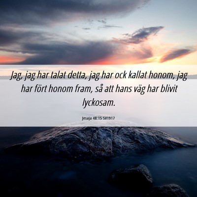 Picture 06 - Jesaja 48:15 SV1917 - Jag, jag har talat detta, jag har ock kallat - Bible Verse Picture