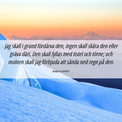 Picture 06 - Jesaja 5:6 SV1917 - Jag skall i grund fördärva den, ingen skall - Bible Verse Picture