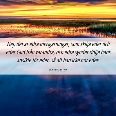 Picture 06 - Jesaja 59:2 SV1917 - Nej, det är edra missgärningar, som skilja eder - Bible Verse Picture