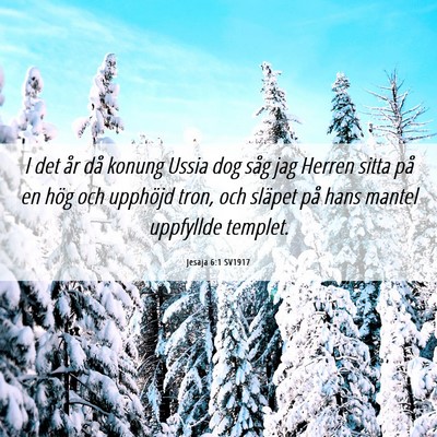 Picture 06 - Jesaja 6:1 SV1917 - I det år då konung Ussia dog såg jag Herren - Bible Verse Picture