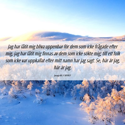 Picture 06 - Jesaja 65:1 SV1917 - Jag har låtit mig bliva uppenbar för dem som - Bible Verse Picture