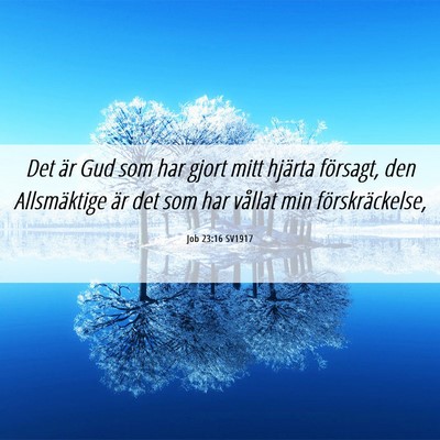 Picture 06 - Job 23:16 SV1917 - Det är Gud som har gjort mitt hjärta försagt, - Bible Verse Picture