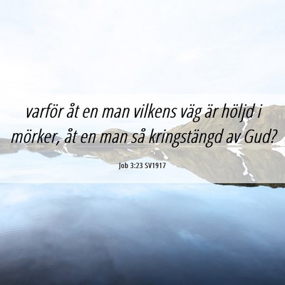 Picture 06 - Job 3:23 SV1917 - varför åt en man vilkens väg är höljd i - Bible Verse Picture