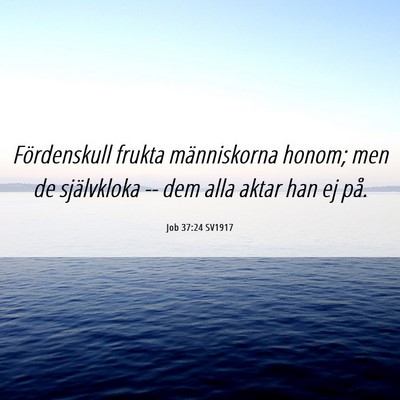 Picture 06 - Job 37:24 SV1917 - Fördenskull frukta människorna honom; men de - Bible Verse Picture