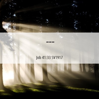 Picture 06 - Job 41:33 SV1917 -  - Bible Verse Picture