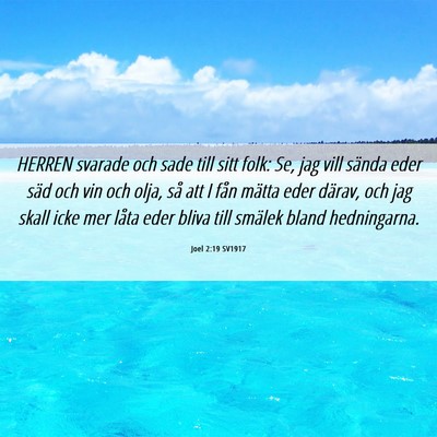 Picture 06 - Joel 2:19 SV1917 - HERREN svarade och sade till sitt folk: Se, jag - Bible Verse Picture