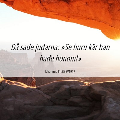 Picture 06 - Johannes 11:35 SV1917 - Då sade judarna: »Se huru kär han hade - Bible Verse Picture