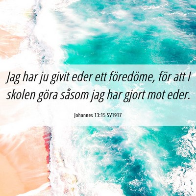 Picture 06 - Johannes 13:15 SV1917 - Jag har ju givit eder ett föredöme, för att I - Bible Verse Picture