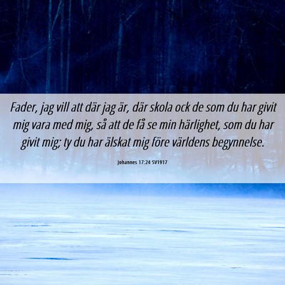 Picture 06 - Johannes 17:24 SV1917 - Fader, jag vill att där jag är, där skola ock - Bible Verse Picture