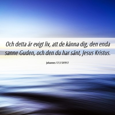 Picture 06 - Johannes 17:3 SV1917 - Och detta är evigt liv, att de känna dig, den - Bible Verse Picture