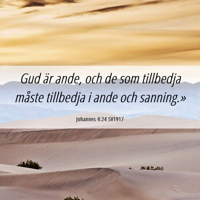 Picture 06 - Johannes 4:24 SV1917 - Gud är ande, och de som tillbedja måste - Bible Verse Picture
