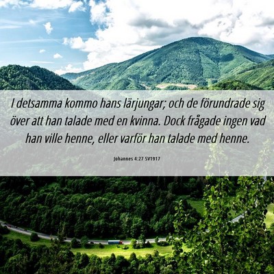 Picture 06 - Johannes 4:27 SV1917 - I detsamma kommo hans lärjungar; och de - Bible Verse Picture