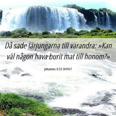 Picture 06 - Johannes 4:33 SV1917 - Då sade lärjungarna till varandra: »Kan väl - Bible Verse Picture