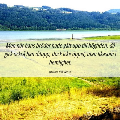 Picture 06 - Johannes 7:10 SV1917 - Men när hans bröder hade gått upp till - Bible Verse Picture