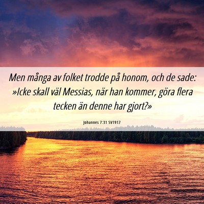 Picture 06 - Johannes 7:31 SV1917 - Men många av folket trodde på honom, och de - Bible Verse Picture