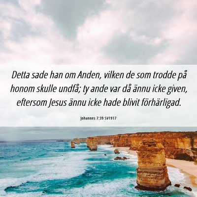 Picture 06 - Johannes 7:39 SV1917 - Detta sade han om Anden, vilken de som trodde på - Bible Verse Picture