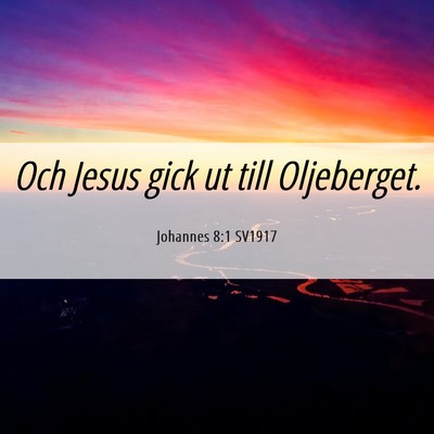 Picture 06 - Johannes 8:1 SV1917 - Och Jesus gick ut till - Bible Verse Picture