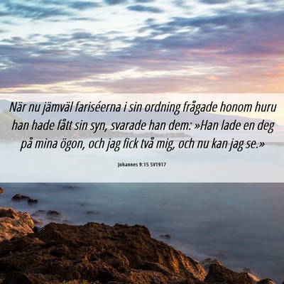 Picture 06 - Johannes 9:15 SV1917 - När nu jämväl fariséerna i sin ordning - Bible Verse Picture