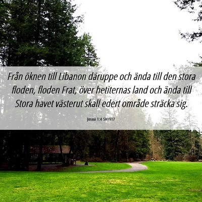 Picture 06 - Josua 1:4 SV1917 - Från öknen till Libanon däruppe och ända till - Bible Verse Picture