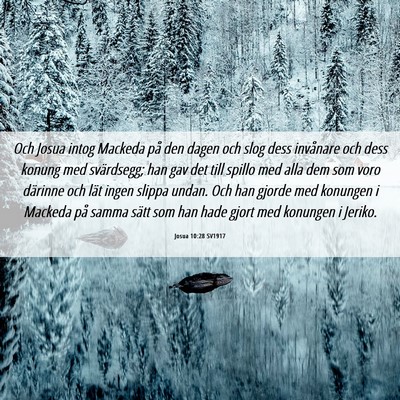 Picture 06 - Josua 10:28 SV1917 - Och Josua intog Mackeda på den dagen och slog - Bible Verse Picture