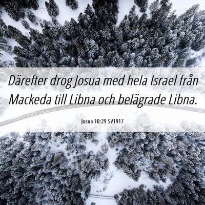 Picture 06 - Josua 10:29 SV1917 - Därefter drog Josua med hela Israel från - Bible Verse Picture