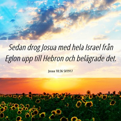 Picture 06 - Josua 10:36 SV1917 - Sedan drog Josua med hela Israel från Eglon upp - Bible Verse Picture