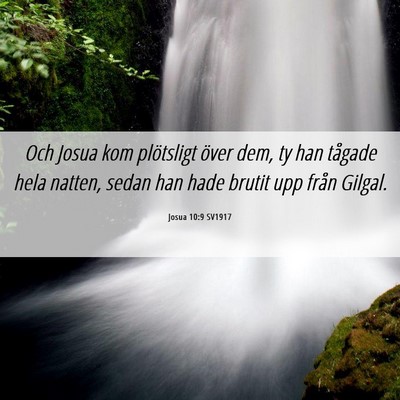 Picture 06 - Josua 10:9 SV1917 - Och Josua kom plötsligt över dem, ty han - Bible Verse Picture