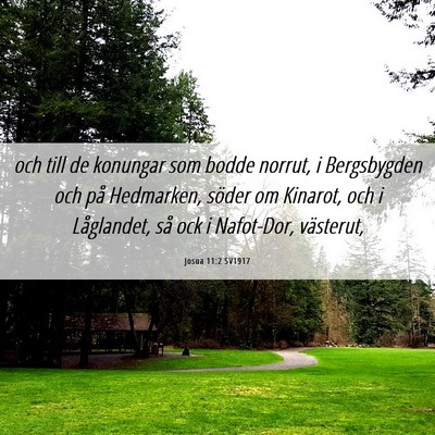 Picture 06 - Josua 11:2 SV1917 - och till de konungar som bodde norrut, i - Bible Verse Picture