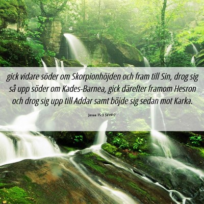 Picture 06 - Josua 15:3 SV1917 - gick vidare söder om Skorpionhöjden och fram - Bible Verse Picture