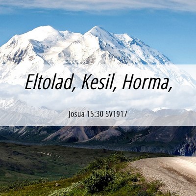 Picture 06 - Josua 15:30 SV1917 - Eltolad, Kesil, - Bible Verse Picture