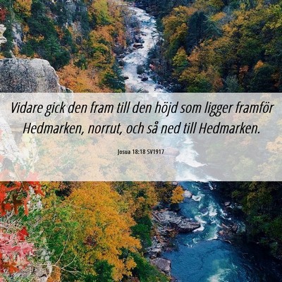Picture 06 - Josua 18:18 SV1917 - Vidare gick den fram till den höjd som ligger - Bible Verse Picture