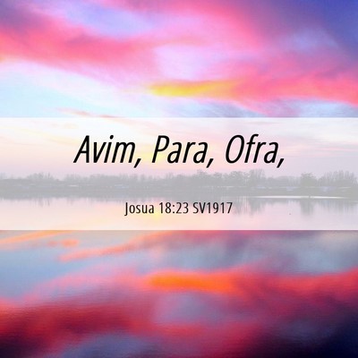 Picture 06 - Josua 18:23 SV1917 - Avim, Para, - Bible Verse Picture