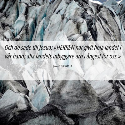 Picture 06 - Josua 2:24 SV1917 - Och de sade till Josua: »HERREN har givit hela - Bible Verse Picture