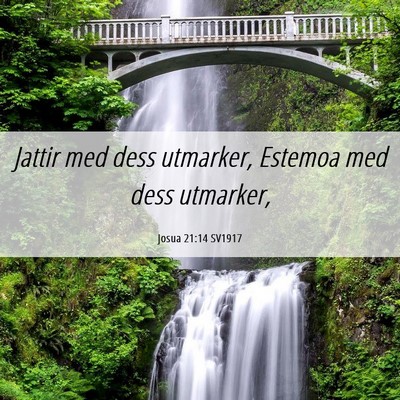 Picture 06 - Josua 21:14 SV1917 - Jattir med dess utmarker, Estemoa med dess - Bible Verse Picture