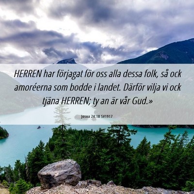 Picture 06 - Josua 24:18 SV1917 - HERREN har förjagat för oss alla dessa folk, - Bible Verse Picture