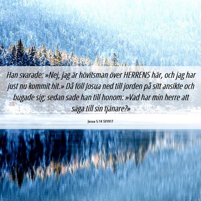 Picture 06 - Josua 5:14 SV1917 - Han svarade: »Nej, jag är hövitsman över - Bible Verse Picture