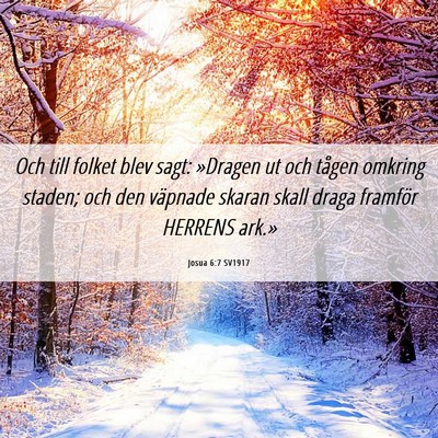 Picture 06 - Josua 6:7 SV1917 - Och till folket blev sagt: »Dragen ut och tågen - Bible Verse Picture