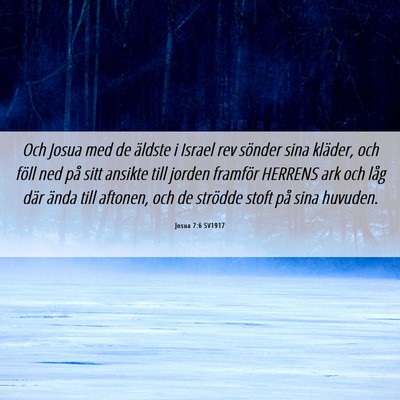 Picture 06 - Josua 7:6 SV1917 - Och Josua med de äldste i Israel rev sönder - Bible Verse Picture