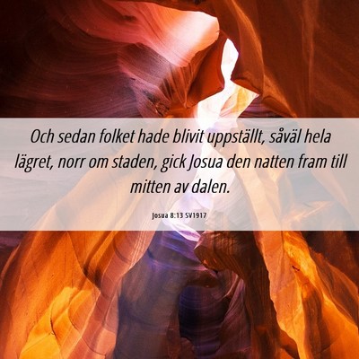 Picture 06 - Josua 8:13 SV1917 - Och sedan folket hade blivit uppställt, såväl - Bible Verse Picture