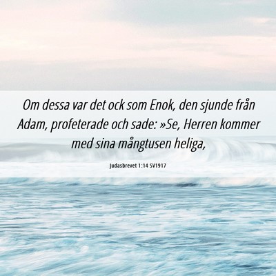 Picture 06 - Judasbrevet 1:14 SV1917 - Om dessa var det ock som Enok, den sjunde från - Bible Verse Picture