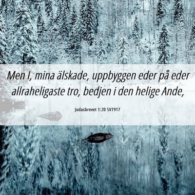 Picture 06 - Judasbrevet 1:20 SV1917 - Men I, mina älskade, uppbyggen eder på eder - Bible Verse Picture