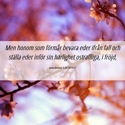 Picture 06 - Judasbrevet 1:24 SV1917 - Men honom som förmår bevara eder ifrån fall - Bible Verse Picture