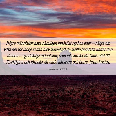 Picture 06 - Judasbrevet 1:4 SV1917 - Några människor hava nämligen innästlat sig - Bible Verse Picture