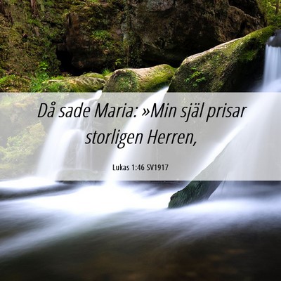 Picture 06 - Lukas 1:46 SV1917 - Då sade Maria: »Min själ prisar storligen - Bible Verse Picture