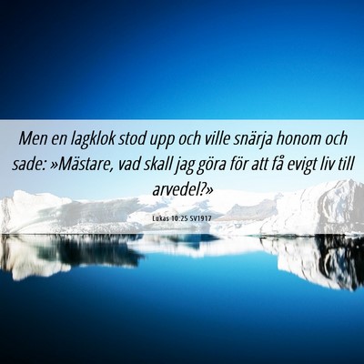 Picture 06 - Lukas 10:25 SV1917 - Men en lagklok stod upp och ville snärja honom - Bible Verse Picture