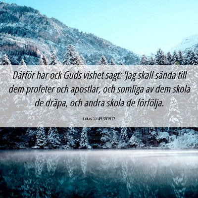 Picture 06 - Lukas 11:49 SV1917 - Därför har ock Guds vishet sagt: 'Jag skall - Bible Verse Picture
