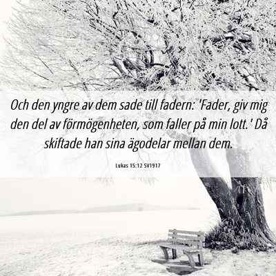 Picture 06 - Lukas 15:12 SV1917 - Och den yngre av dem sade till fadern: 'Fader, - Bible Verse Picture