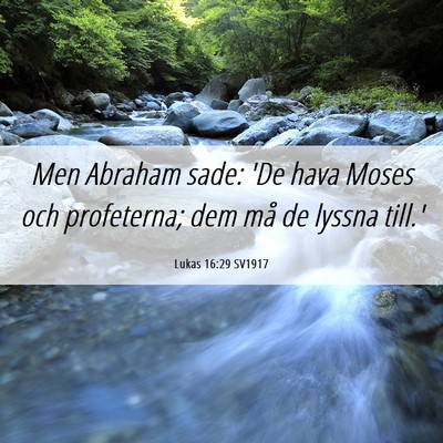Picture 06 - Lukas 16:29 SV1917 - Men Abraham sade: 'De hava Moses och profeterna; - Bible Verse Picture