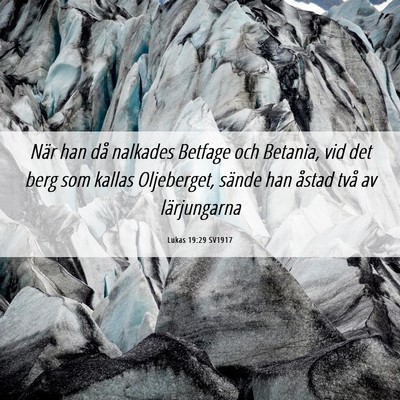Picture 06 - Lukas 19:29 SV1917 - När han då nalkades Betfage och Betania, vid - Bible Verse Picture