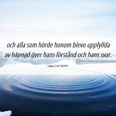 Picture 06 - Lukas 2:47 SV1917 - och alla som hörde honom blevo uppfyllda av - Bible Verse Picture